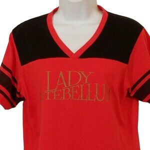 LADY ANTEBELLUM Womens Size M T-shirt Downtown 14 Red Black Short Sleeve